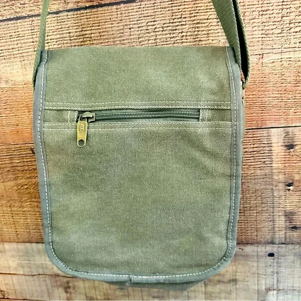 New Unisex Rare Vintage Y2K Diesel Distressed Crossbody Mulitpocket Military Bag